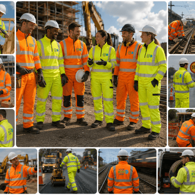 10 x Hi-Vis 1/4 Zip Sweatshirt