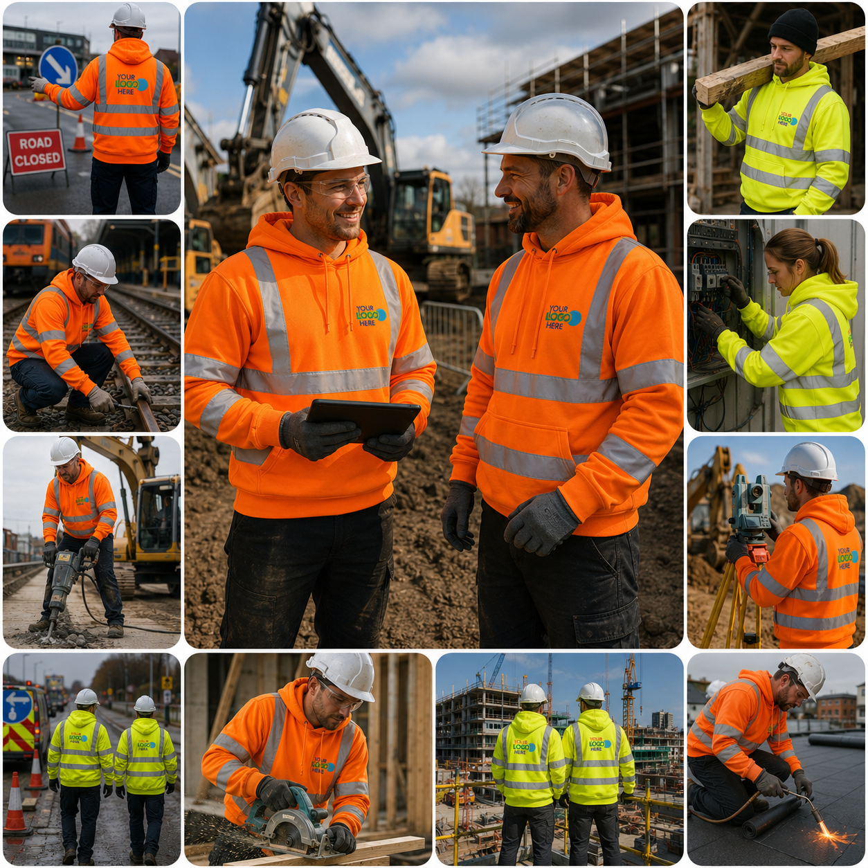 10 x Hi-Vis Hoodie