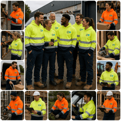 10 x Hi-Vis Two Tone Hoodie