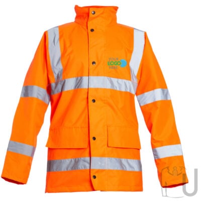Hi Vis Lined Rain Jacket