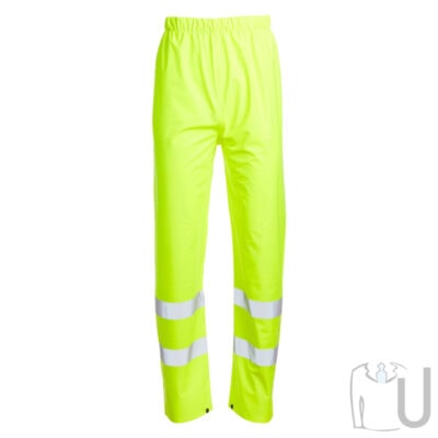 PU Coated Breathable Hi-Vis Rain Over Trousers