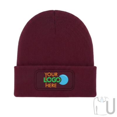 Rectangular Patch Knitted Hat