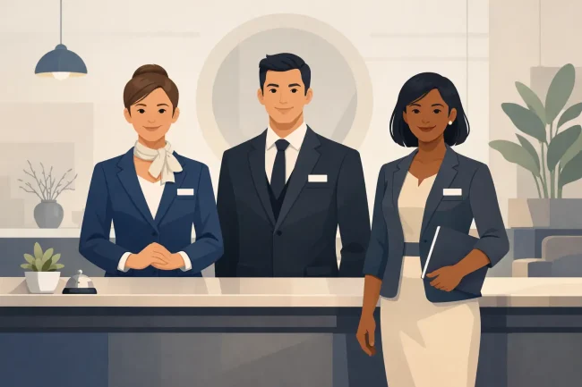 Best Uniforms for Reception Staff at Work
